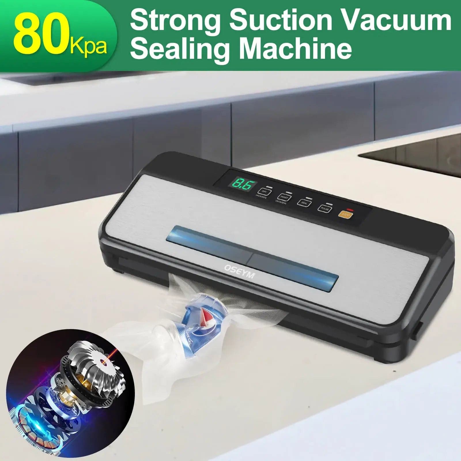 Aoresac Food Vacuum Sealer Machine for Food Saver Automatic Air