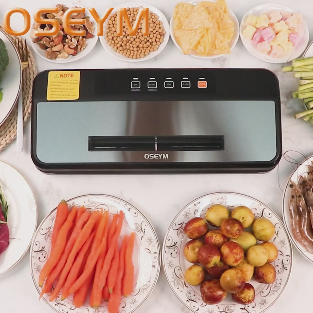 OSEYM Vacuum Sealer Machine, 90Kpa Automatic Food Sealer Machine, Food  Sealers Vacuum Packing Machine with Cutter & Bags, Air Sealing System for